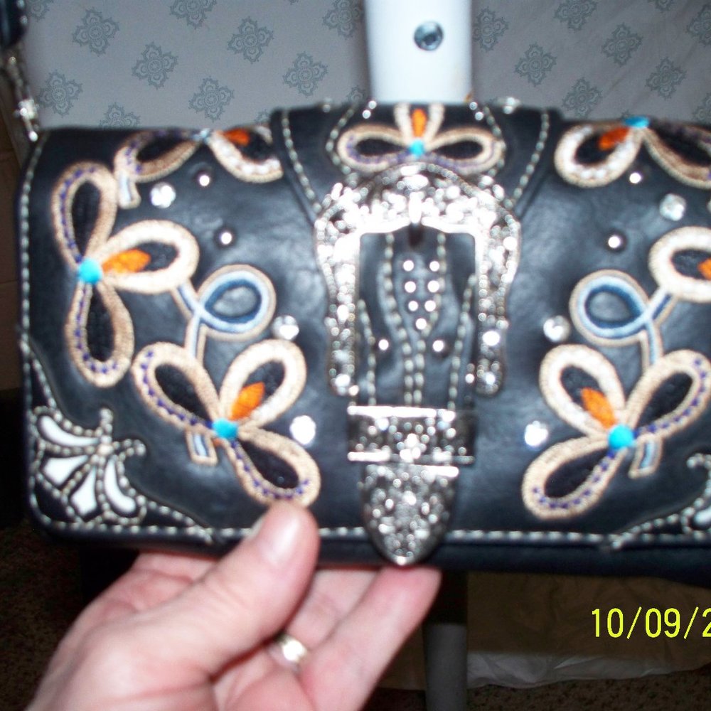 wristlet wallet black with sparkles!!!!